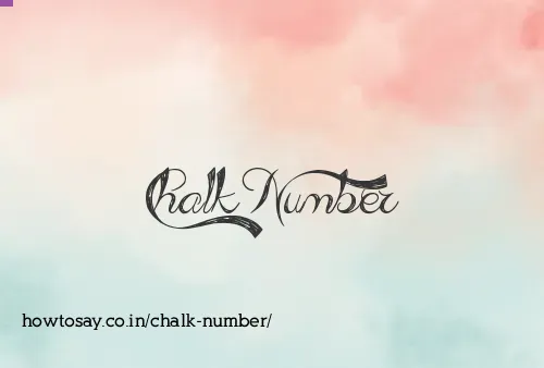 Chalk Number