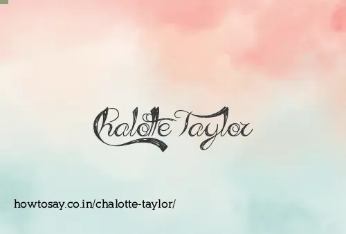 Chalotte Taylor