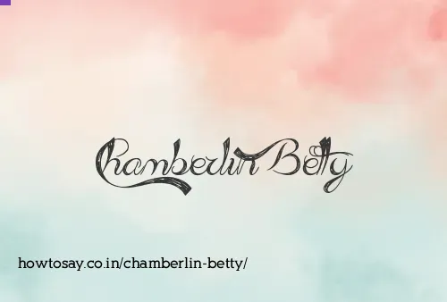 Chamberlin Betty