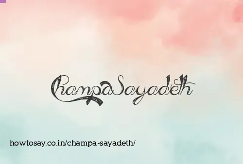 Champa Sayadeth