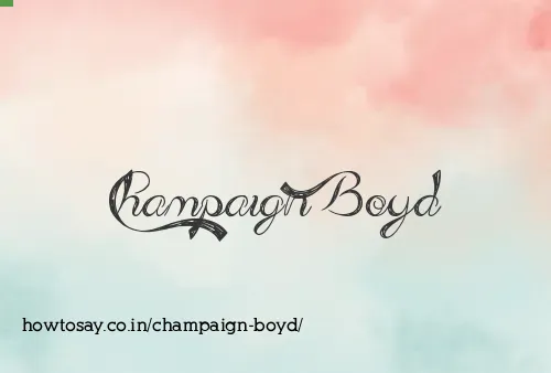 Champaign Boyd