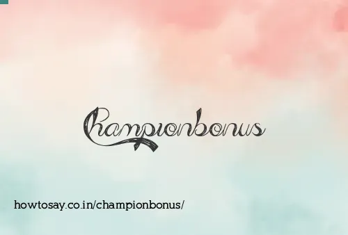 Championbonus