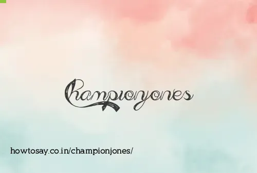 Championjones