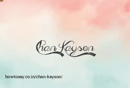Chan Kayson