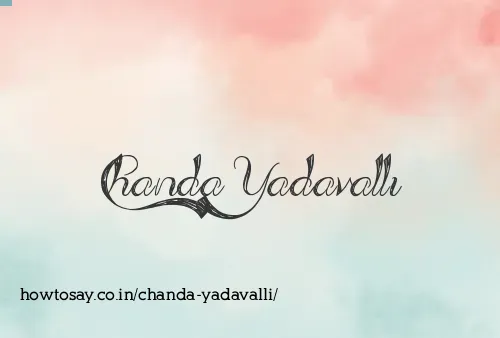 Chanda Yadavalli