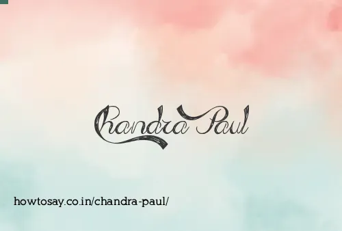 Chandra Paul