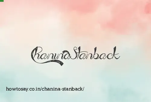 Chanina Stanback