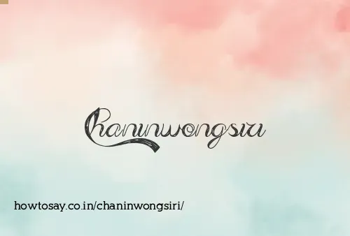 Chaninwongsiri