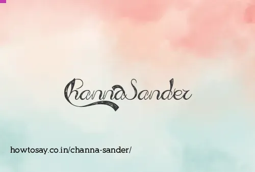 Channa Sander