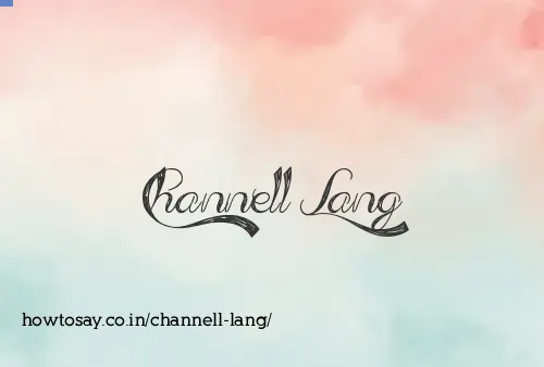 Channell Lang