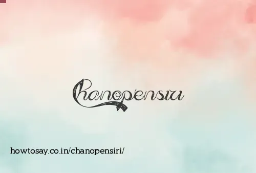 Chanopensiri
