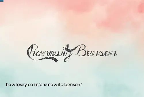 Chanowitz Benson
