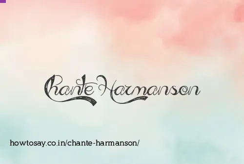 Chante Harmanson