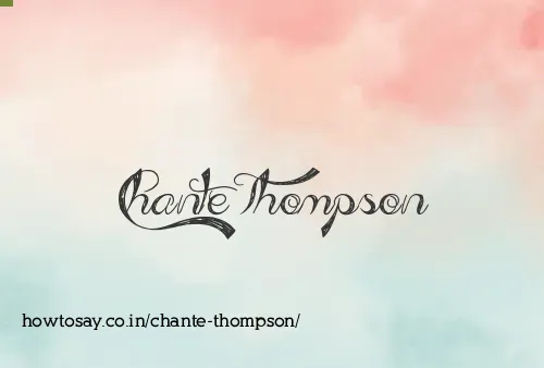 Chante Thompson