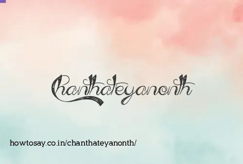 Chanthateyanonth