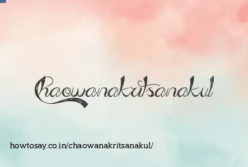 Chaowanakritsanakul
