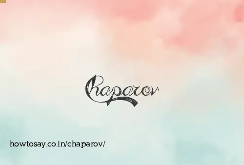 Chaparov