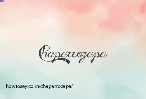 Chaparrozapa