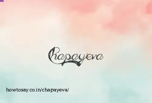 Chapayeva