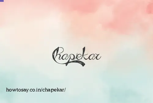 Chapekar