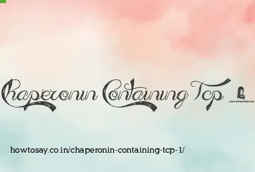 Chaperonin Containing Tcp 1