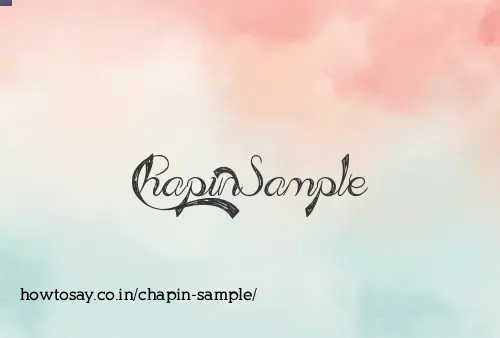 Chapin Sample