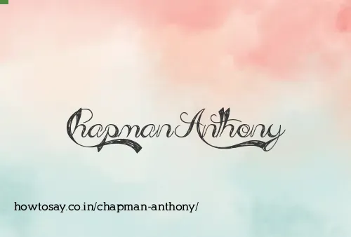 Chapman Anthony