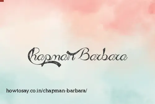 Chapman Barbara
