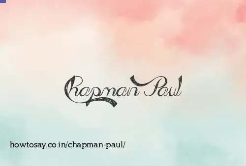 Chapman Paul