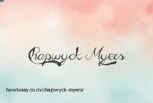 Chapwyck Myers