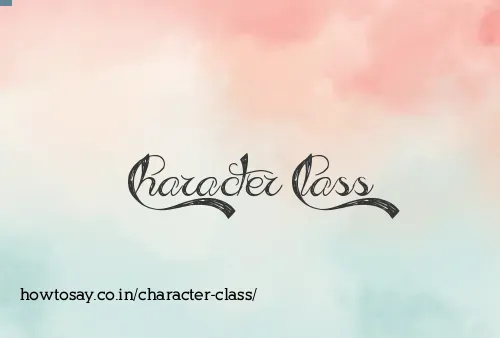 Character Class