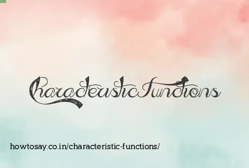 Characteristic Functions