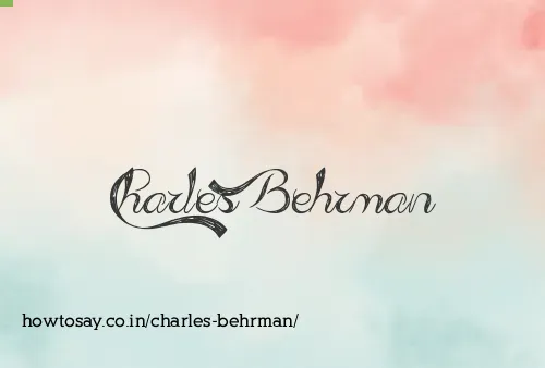 Charles Behrman