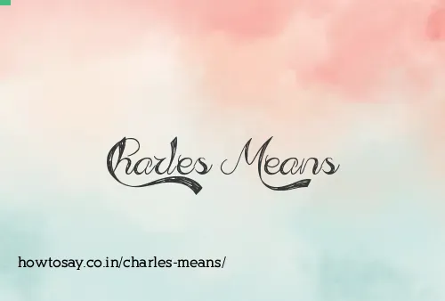 Charles Means