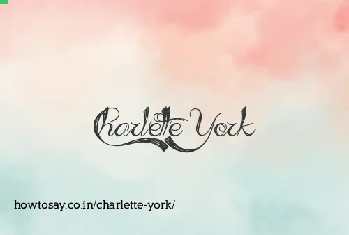 Charlette York