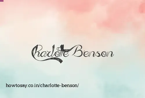 Charlotte Benson