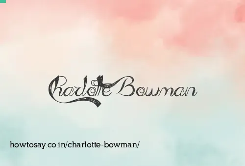 Charlotte Bowman