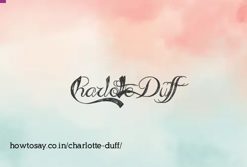 Charlotte Duff