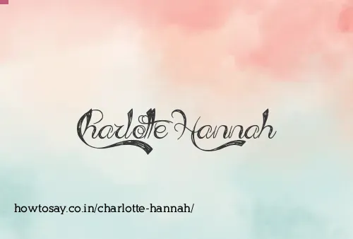 Charlotte Hannah