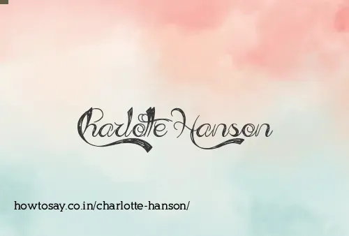 Charlotte Hanson