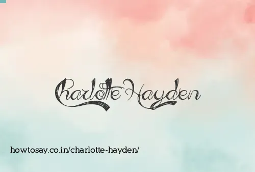 Charlotte Hayden