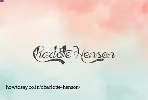 Charlotte Henson