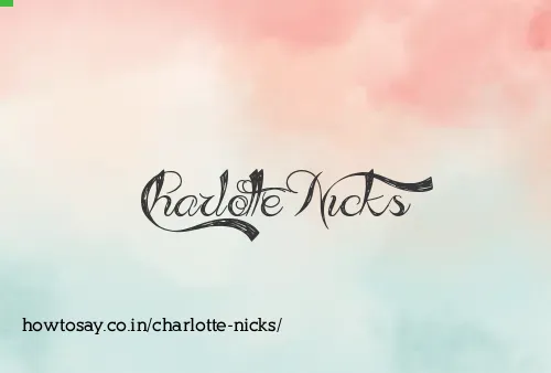 Charlotte Nicks