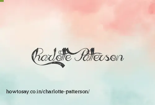 Charlotte Patterson