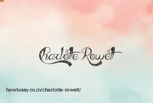 Charlotte Rowett