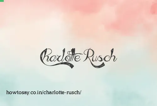 Charlotte Rusch