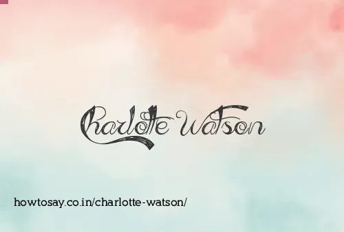 Charlotte Watson