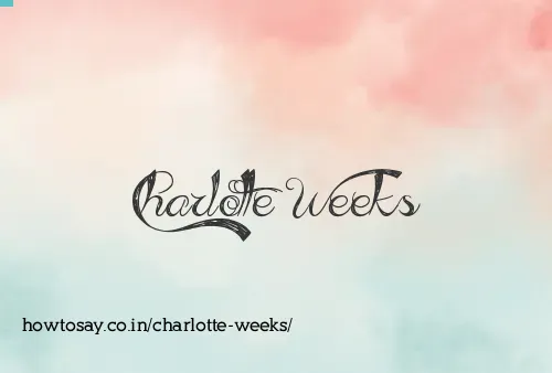 Charlotte Weeks
