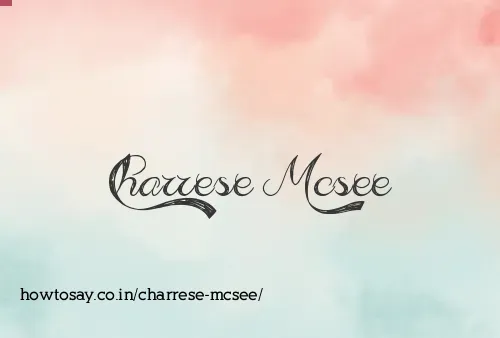 Charrese Mcsee