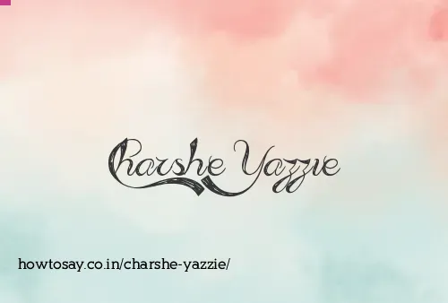 Charshe Yazzie